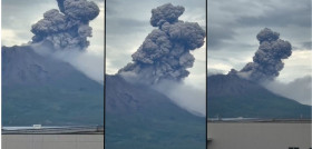 Erupción volcán Japón